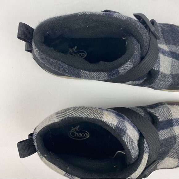 Chaco Ramble Wool Plaid Indoor Outdoor Slipper High Top Shoes Size 7.5 - Picture 10 of 12
